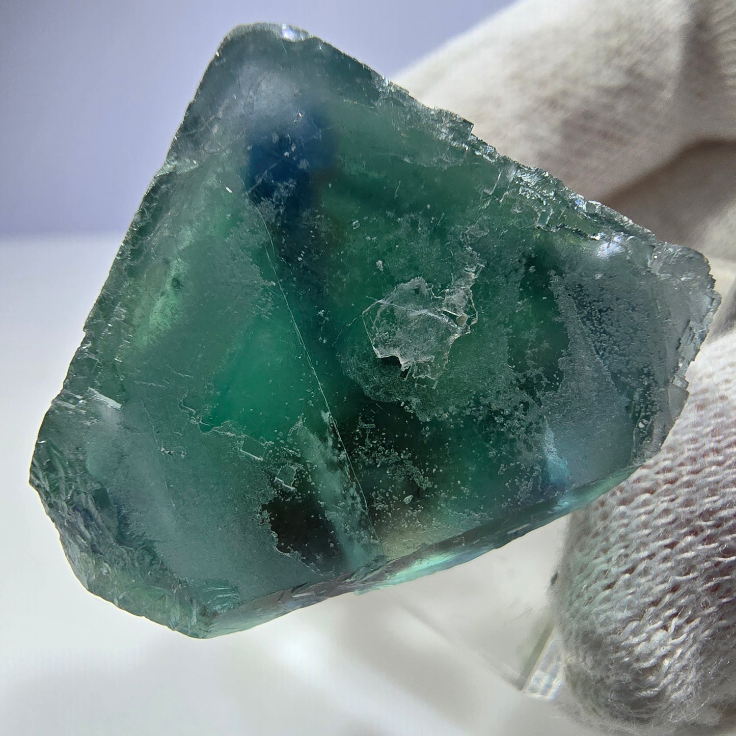 Klarer Phantom Fluorit Würfel parkettiert grün türkis Okorusu Namibia 32*24*26mm