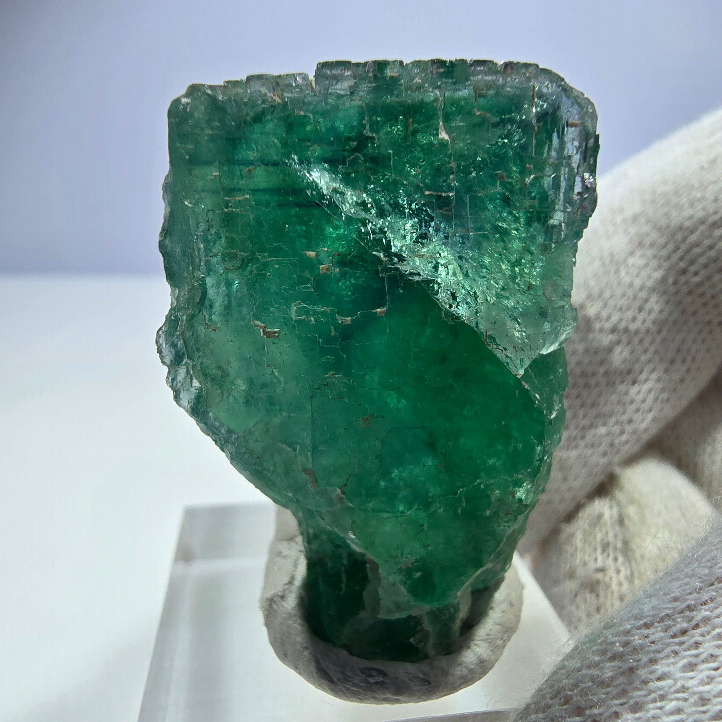 Klarer Phantom Fluorit Würfel parkettiert grün türkis Okorusu Namibia 46*40*24mm