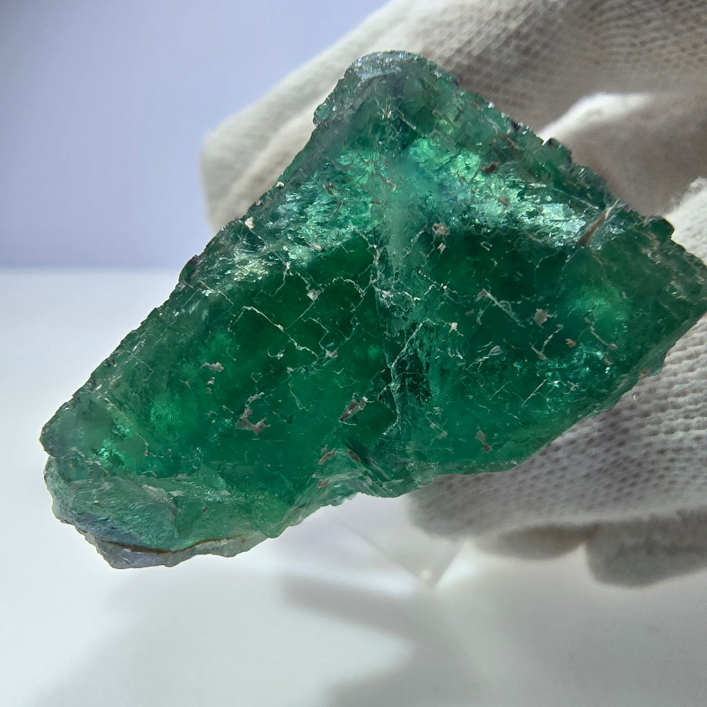 Klarer Phantom Fluorit Würfel parkettiert grün türkis Okorusu Namibia 46*40*24mm
