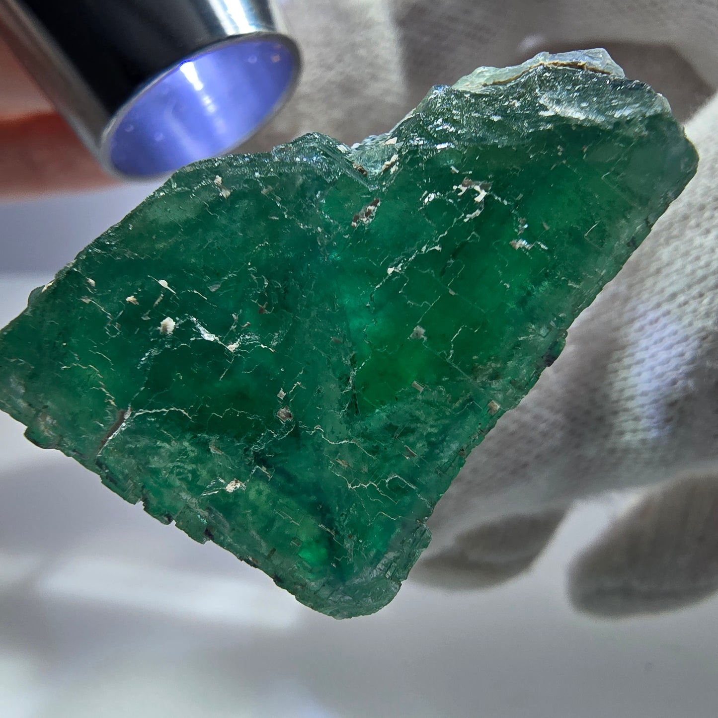 Klarer Phantom Fluorit Würfel parkettiert grün türkis Okorusu Namibia 46*40*24mm