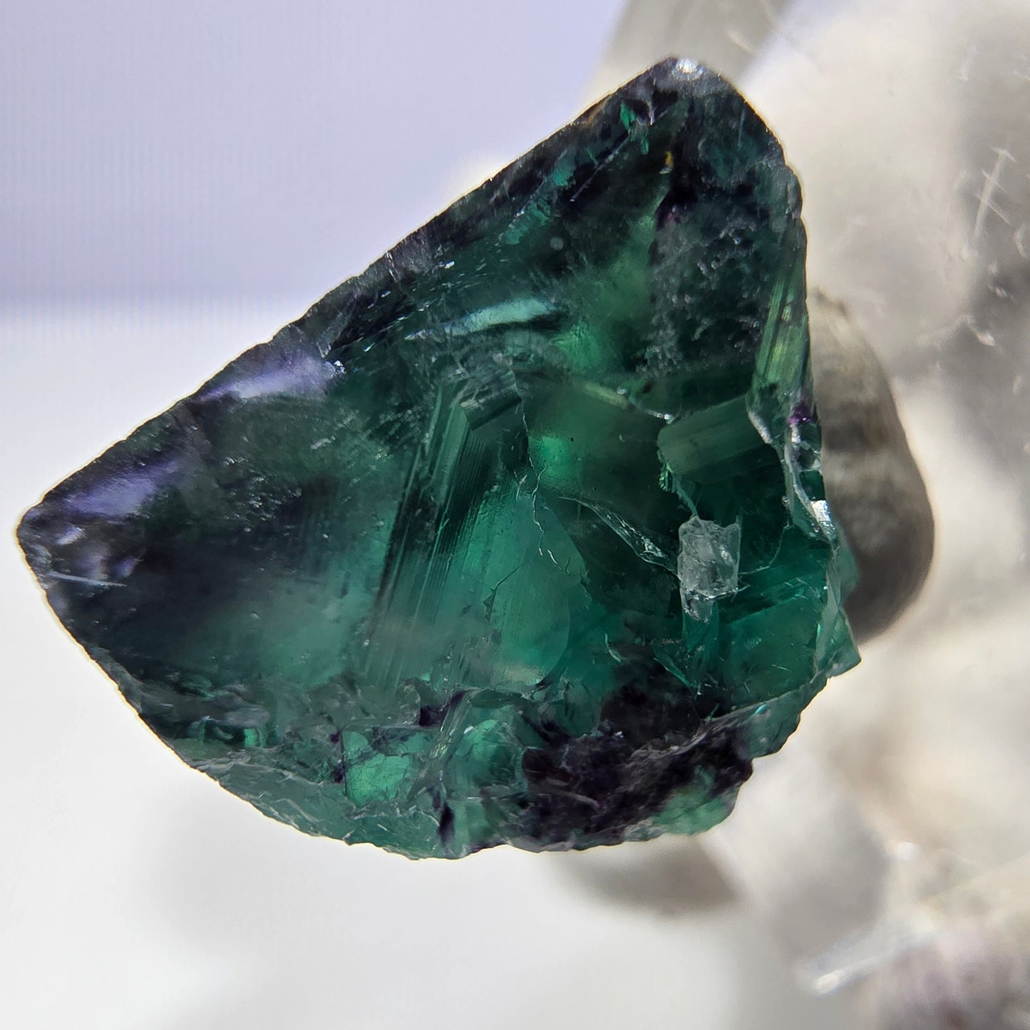 Rare Phantom Fluorite Cube, zonal green purple Okorusu, Namibia 22*22*13mm 