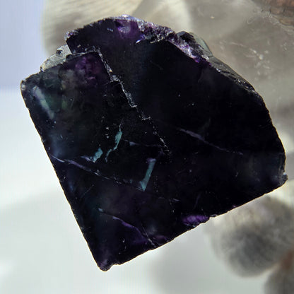 Rare Phantom Fluorite Cube, zonal green purple Okorusu, Namibia 26*25*18mm 