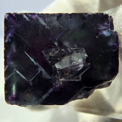 Rare Phantom Fluorite Cube, zonal green purple Okorusu, Namibia 26*25*18mm 