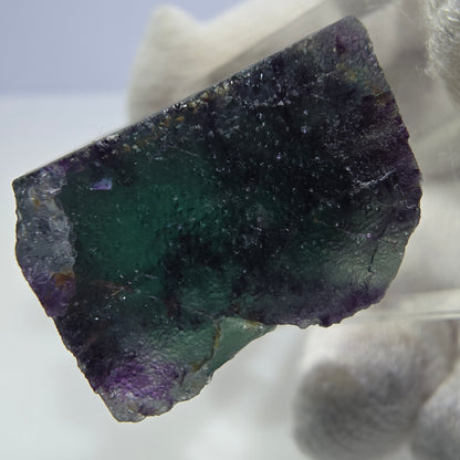 Rare cube de fluorite fantôme, vert violet zonal Okorusu, Namibie 29*28*15 mm 