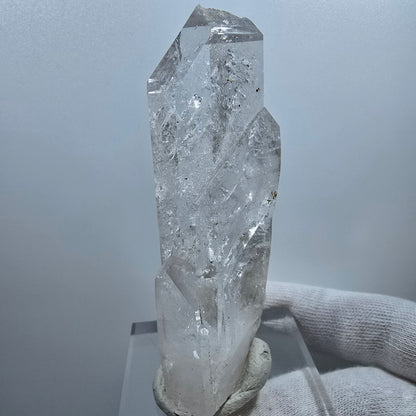 Sceptre en quartz fumé lémurien Enhydro, 3x Bubble Valentine Pocket Goboboseb Namibie 84*33*26mm 