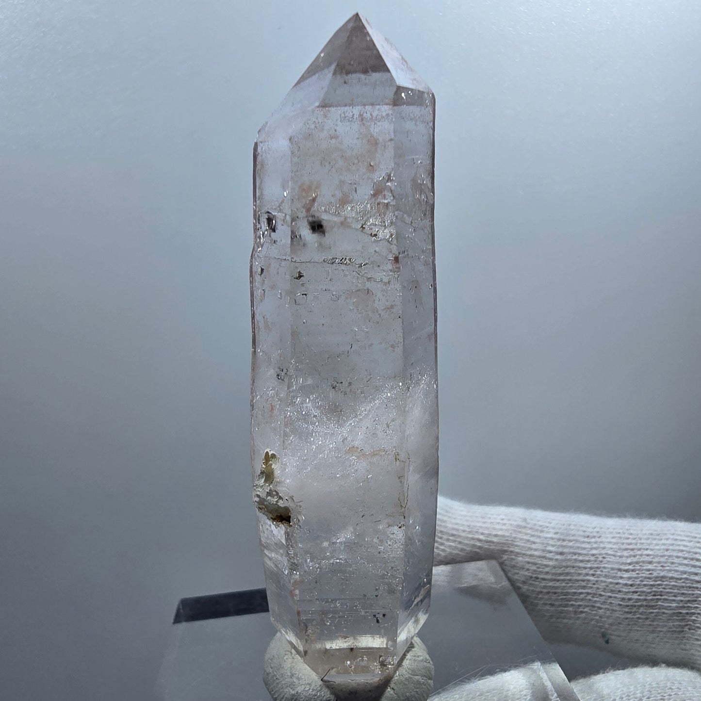 Lemurian Phantom Smoky Quartz DT Scepter Stage Valentine Pocket Goboboseb Namibie 70*19*14mm 