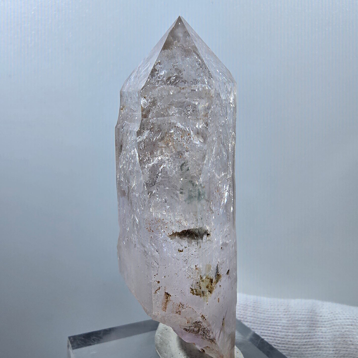 Sceptre d'améthyste squelette lémurien Enhydro, 2 pièces, Bubble Valentine Pocket Gob. Namibie 77 x 29 x 22 mm 