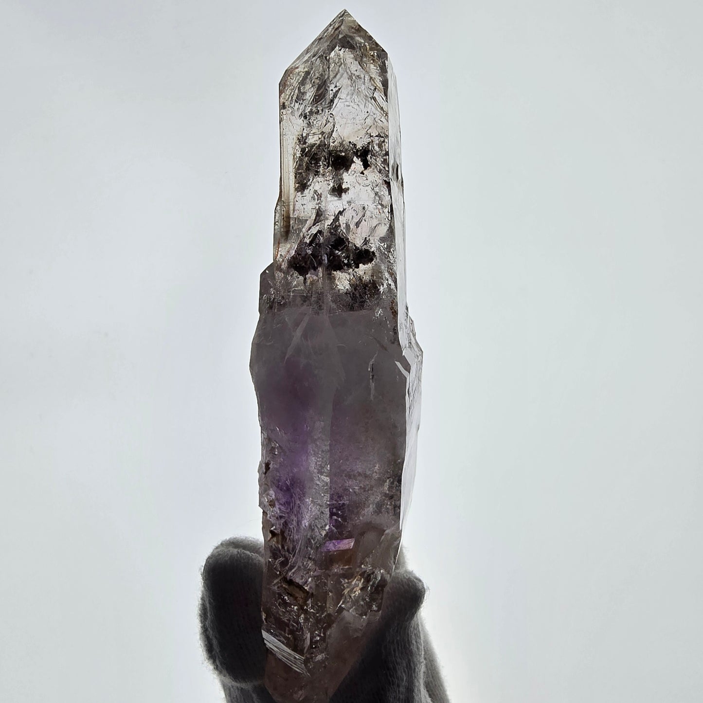 Enhydro Skeleton Amethyst DT Scepter 4x Bubble Valentine Pocket Gobobs. Namibie 119 x 40 x 34 mm 