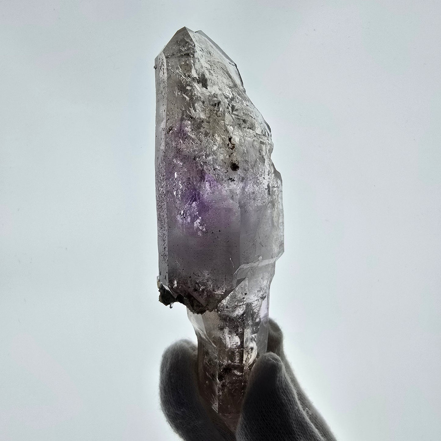Enhydro Skeleton Amethyst DT Scepter 4x Bubble Valentine Pocket Gobobs. Namibie 119 x 40 x 34 mm 