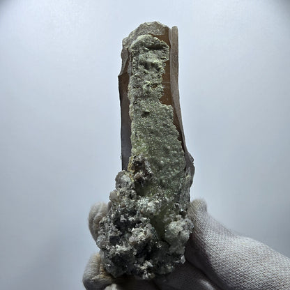 Quartz fumé squelette fantôme, spécimen d'hyalite, Erongo, Namibie, 105 x 42 x 31 mm 