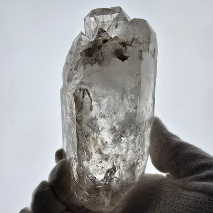 XL Enhydro Skeleton Smoky Quartz DT Scepter, 2x Bubble Valentine Pocket, Namibia 145*69*55mm 
