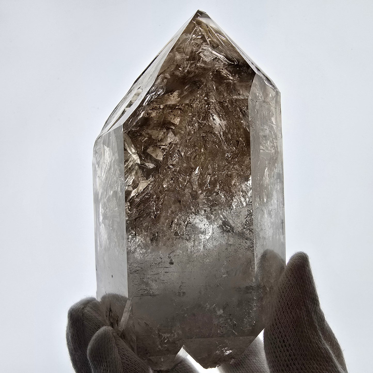 XL Enhydro Window Smoky Quartz Scepter, 2x Bubble Valentine Pocket Namibia 117*69*61mm 