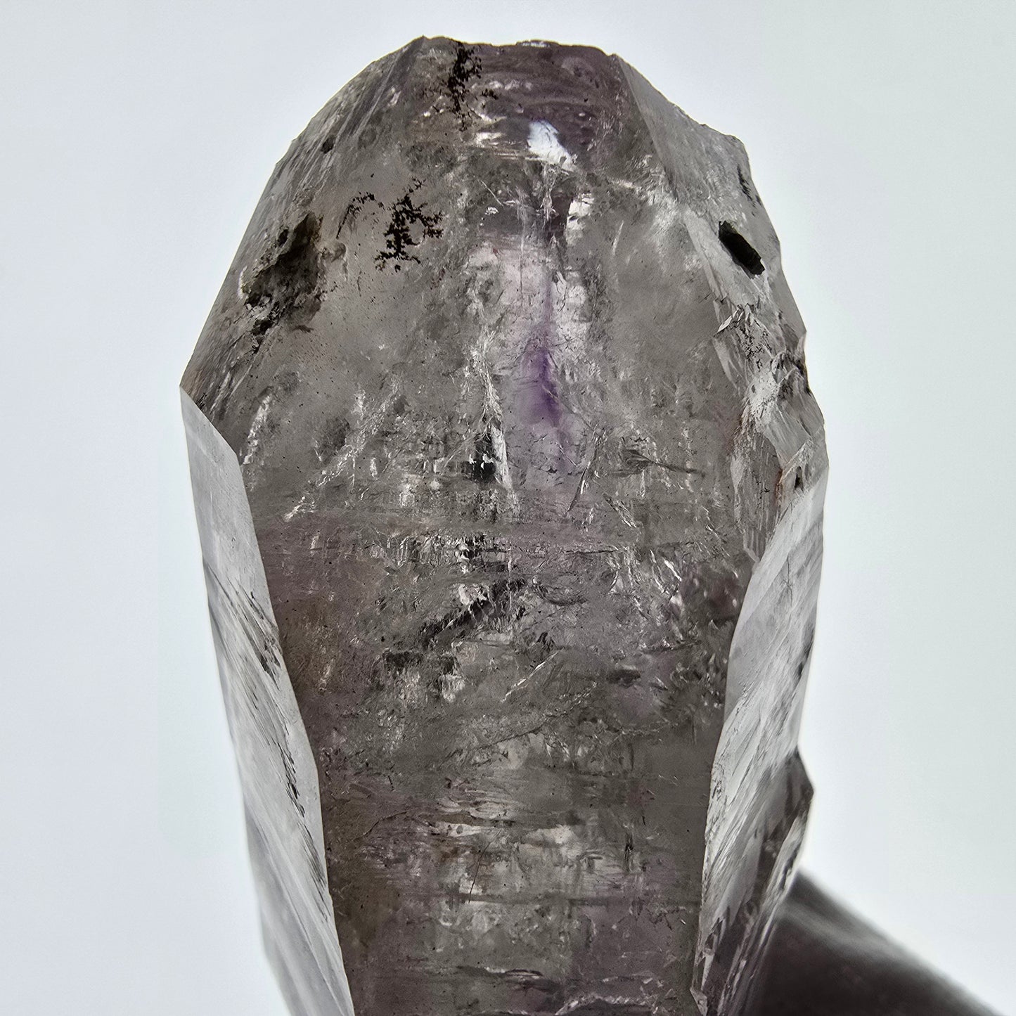 Sceptre d'améthyste squelette Enhydro DT UV Calcite 2x Bubble Valentine Pocket Namibie 106*35*26mm 