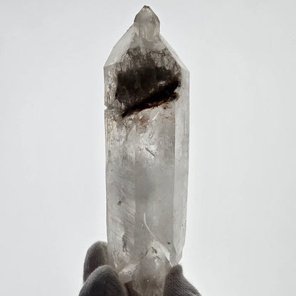 Gobo de poche Lemurian Phantom Skeleton en quartz fumé, DT Scepter Valentine. Namibie 117 x 36 x 29 mm 