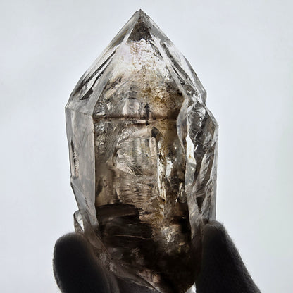 Sceptre DT Enhydro Skeleton Smoky Quartz 4x Bubble (grand) Valentine Pocket Namibie 106*53*46mm 