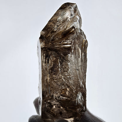 Sceptre de poche Saint-Valentin en quartz fumé fantôme squelette, Namibie 122 x 72 x 32 mm 