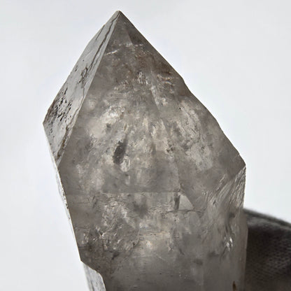 Quartz fumé squelette Enhydro DT UV Calcite, grosse bulle Valentine Pocket Namibie 134*45*37mm 