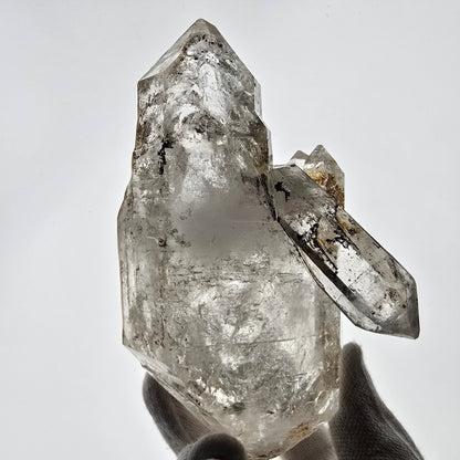 Sceptre DT Enhydro Skeleton Smoky Quartz 3x Bubble (grand) Valentine Pocket Namibie 131*70*52mm 