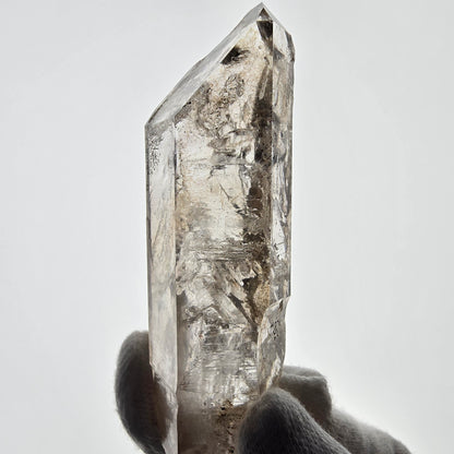 Sceptre en quartz fumé squelette Enhydro, 2x Bubble Valentine Pocket Goboboseb Namibie 79*28*22mm 