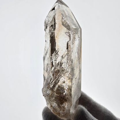 Sceptre en quartz fumé squelette Enhydro, 2x Bubble Valentine Pocket Goboboseb Namibie 79*28*22mm 