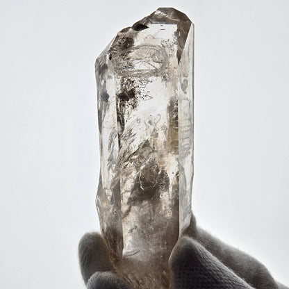 Sceptre en quartz fumé squelette Enhydro, 2x Bubble Valentine Pocket Goboboseb Namibie 79*28*22mm 