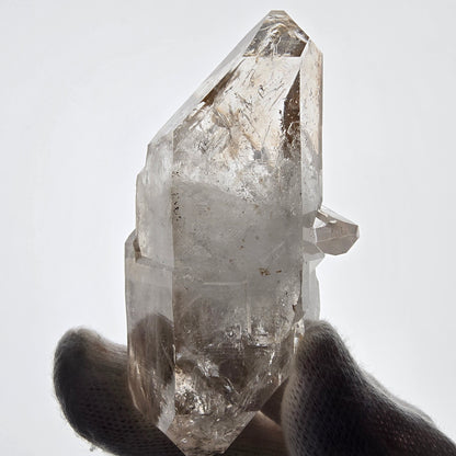 Sceptre DT en quartz fumé squelette Enhydro, 2x Bubble Valentine Pocket, Namibie 76 x 39 x 25 mm 