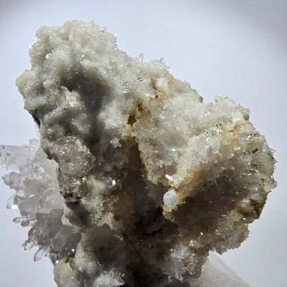 XL Phantom Smoky Quartz DT, calcite UV sur matrice Valentine Pocket, Namibie 166 x 81 x 47 mm 