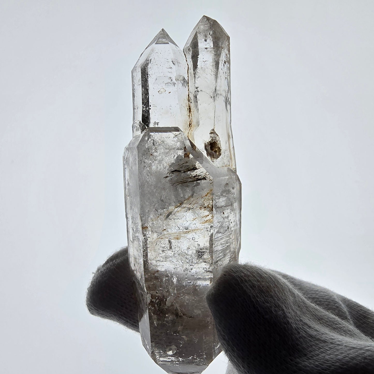 Skeleton Phantom Smoky Quartz DT Scepter Valentine Pocket Goboboseb Namibia 80*26*17mm 