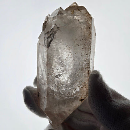 Skeleton Phantom Smoky Quartz DT Scepter, UV Calcite Valentine Pocket, Namibia 95*40*33mm 