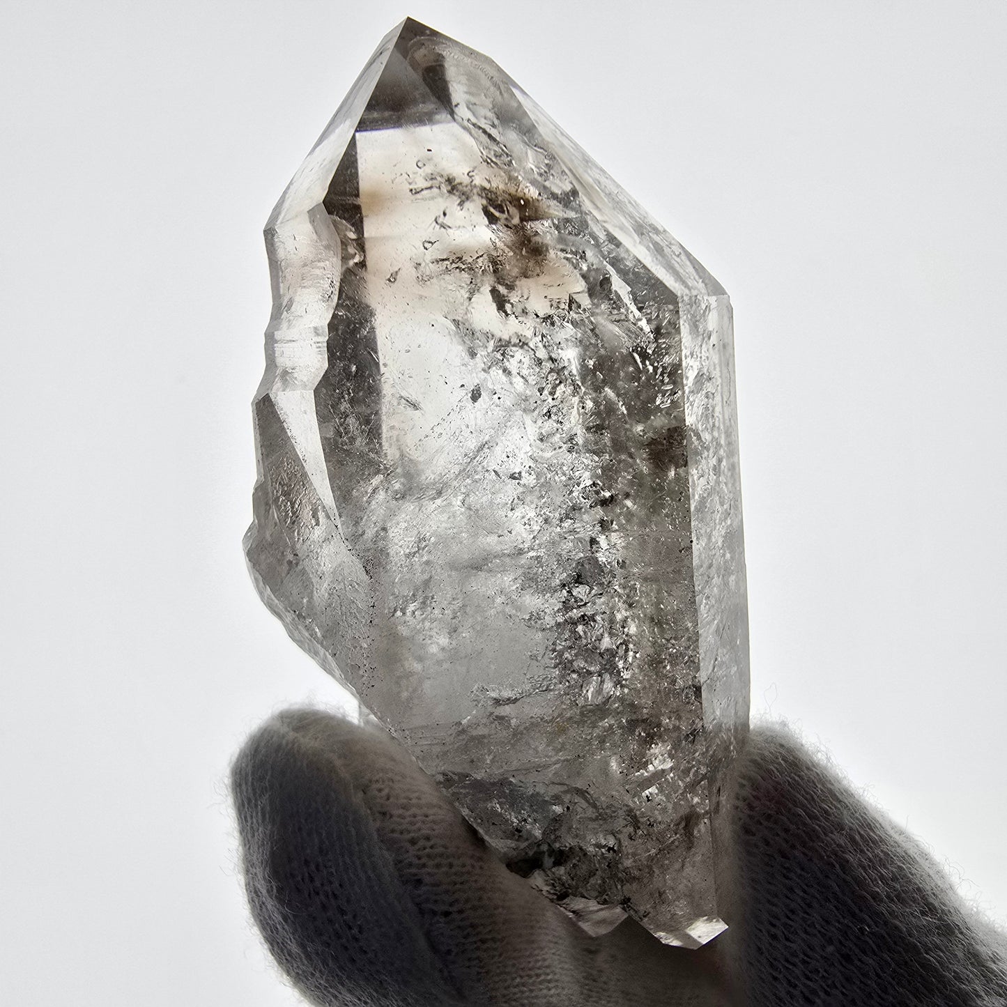 Enhydro Skeleton Smoky Quartz DT Scepter, 1x Bubble Valentine Pocket, Namibia 65*30*28mm 