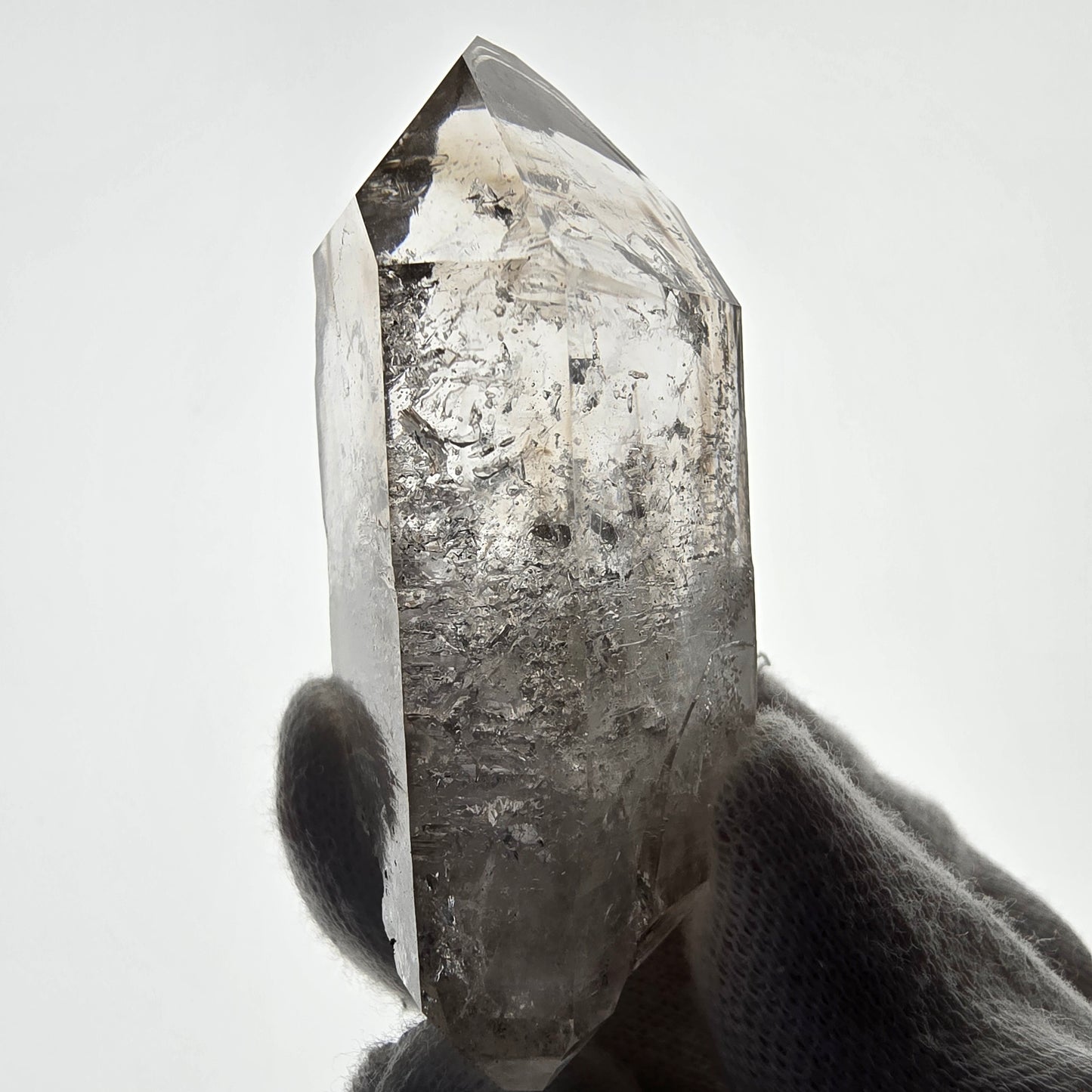 Enhydro Skeleton Smoky Quartz DT Scepter, 1x Bubble Valentine Pocket, Namibia 65*30*28mm 