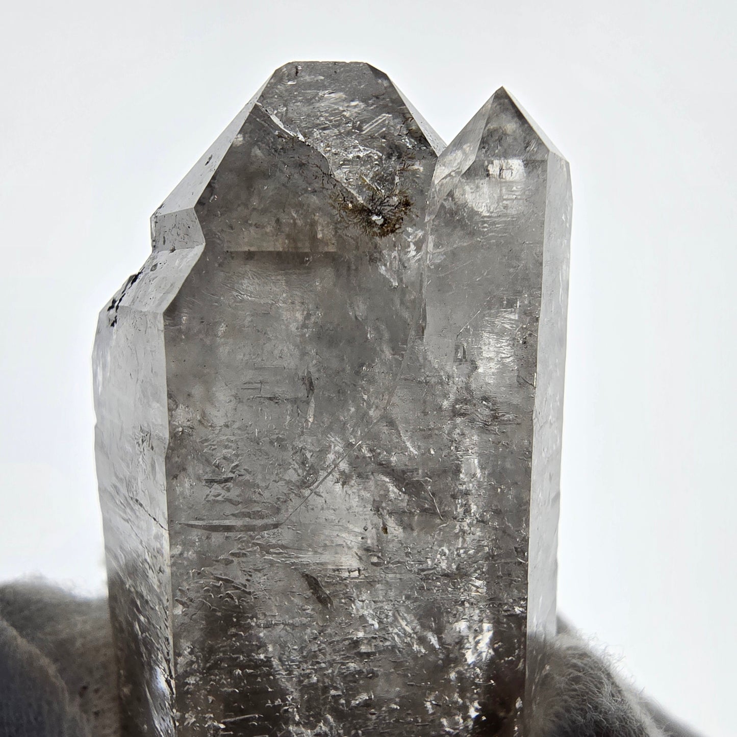Enhydro Skeleton Smoky Quartz DT Scepter, 1x Bubble Valentine Pocket, Namibia 65*30*28mm 