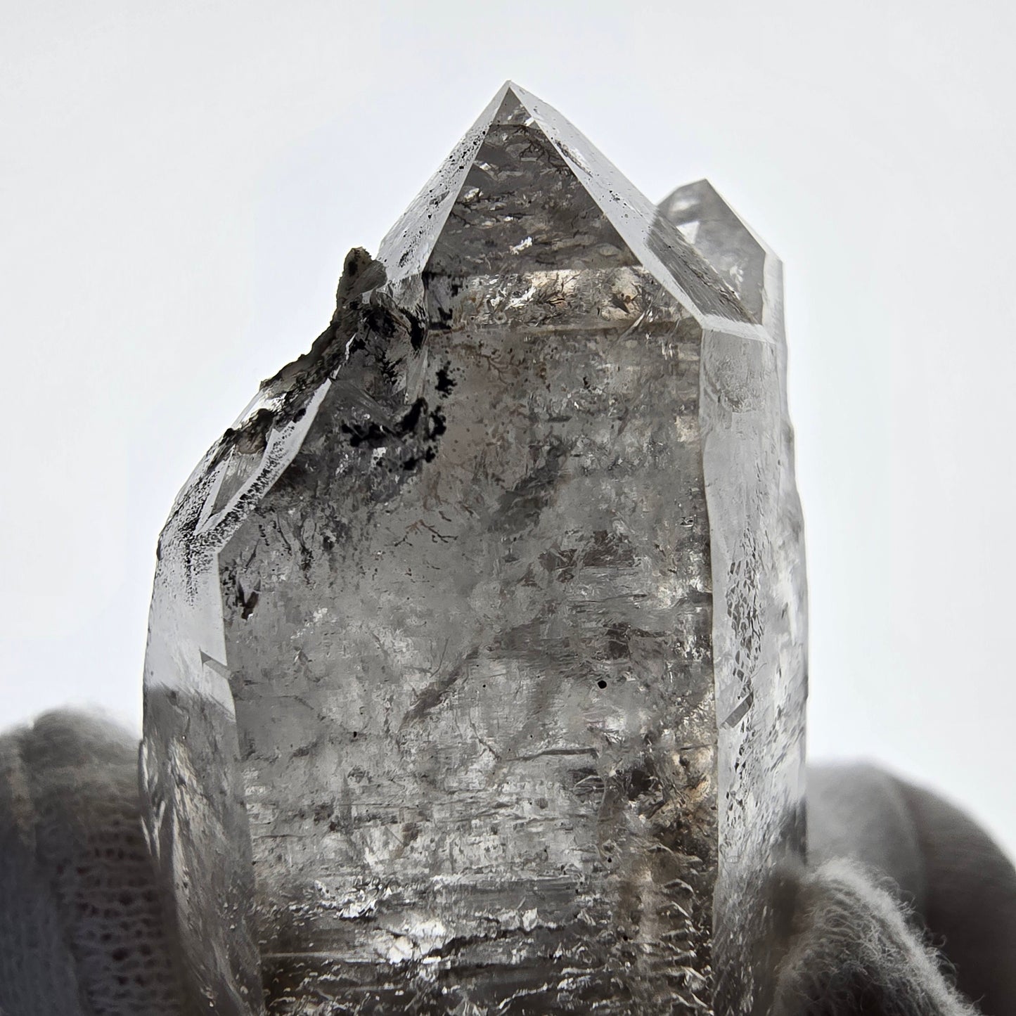 Enhydro Skeleton Smoky Quartz DT Scepter, 1x Bubble Valentine Pocket, Namibia 65*30*28mm 