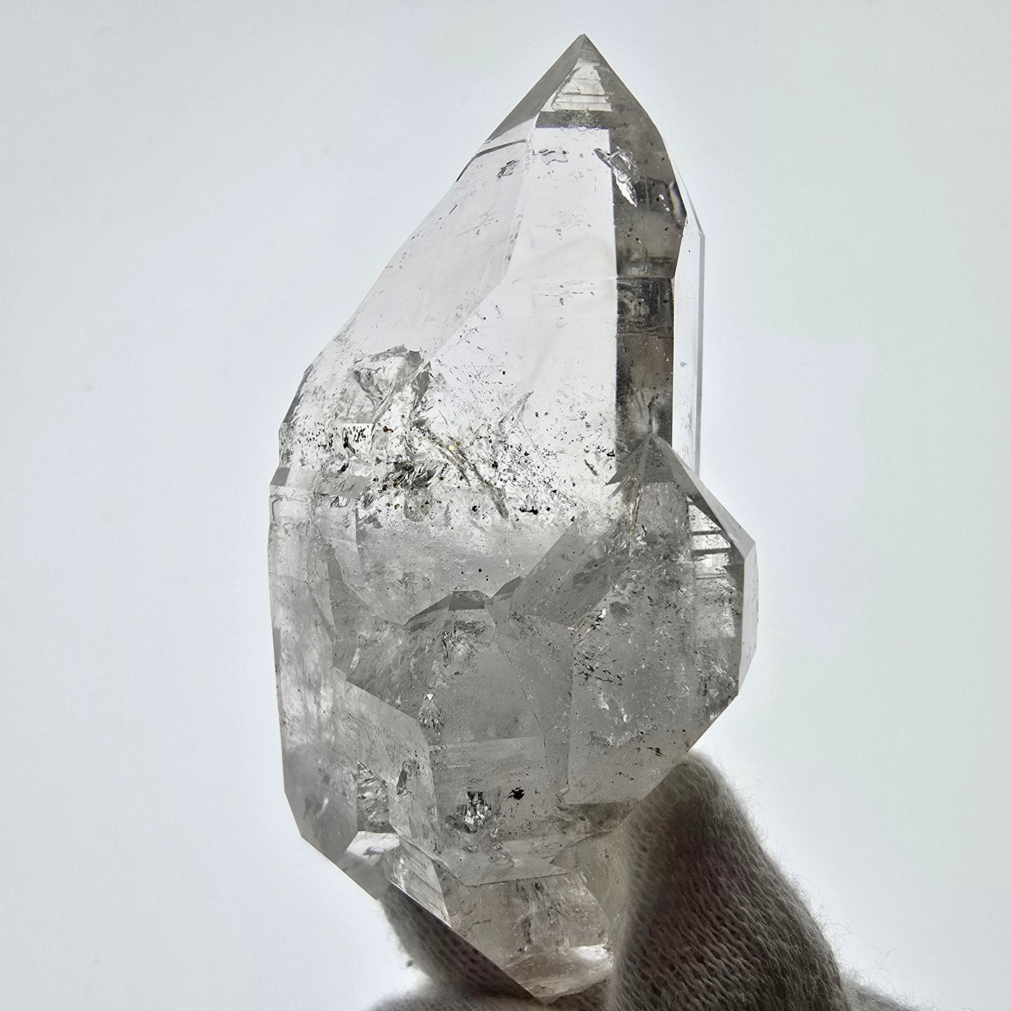 Gobo de poche Skeleton Phantom Smoky Quartz DT Zepter Valentine. Namibie 71 x 33 x 35 mm 