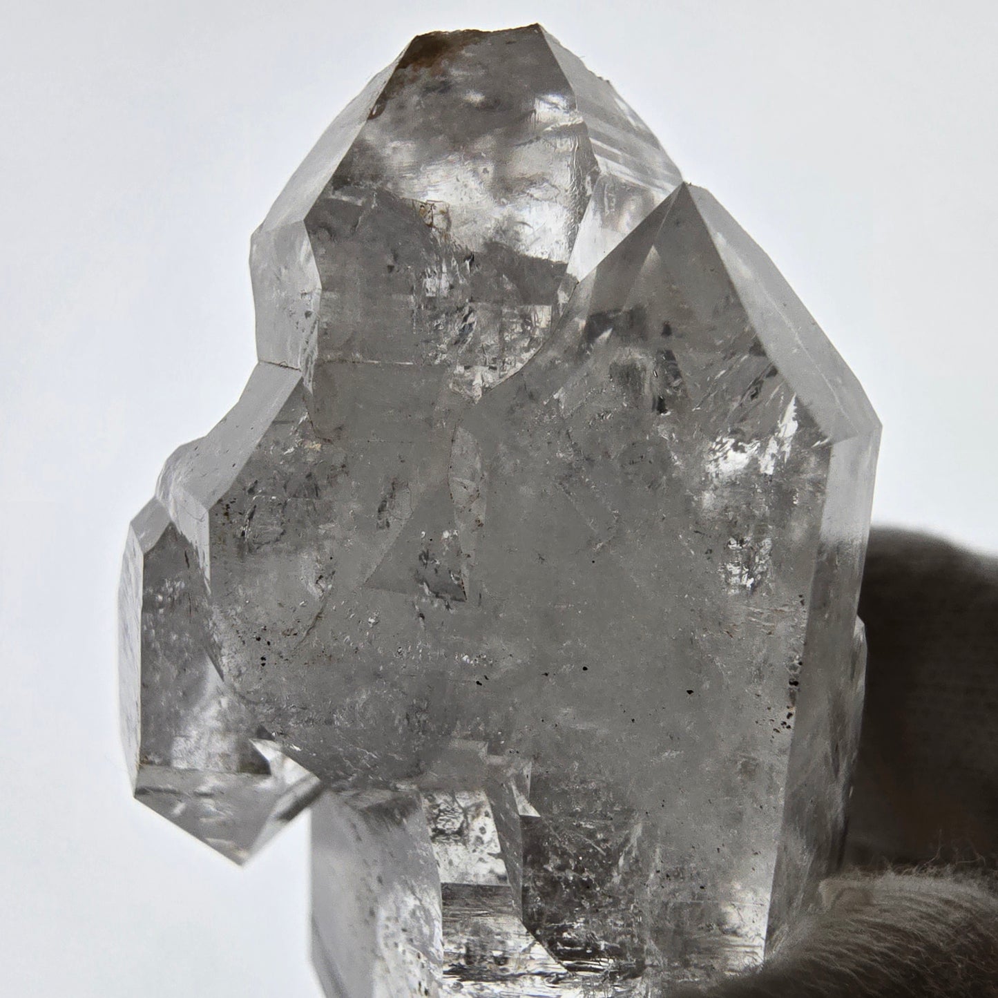 Gobo de poche Skeleton Phantom Smoky Quartz DT Zepter Valentine. Namibie 71 x 33 x 35 mm 