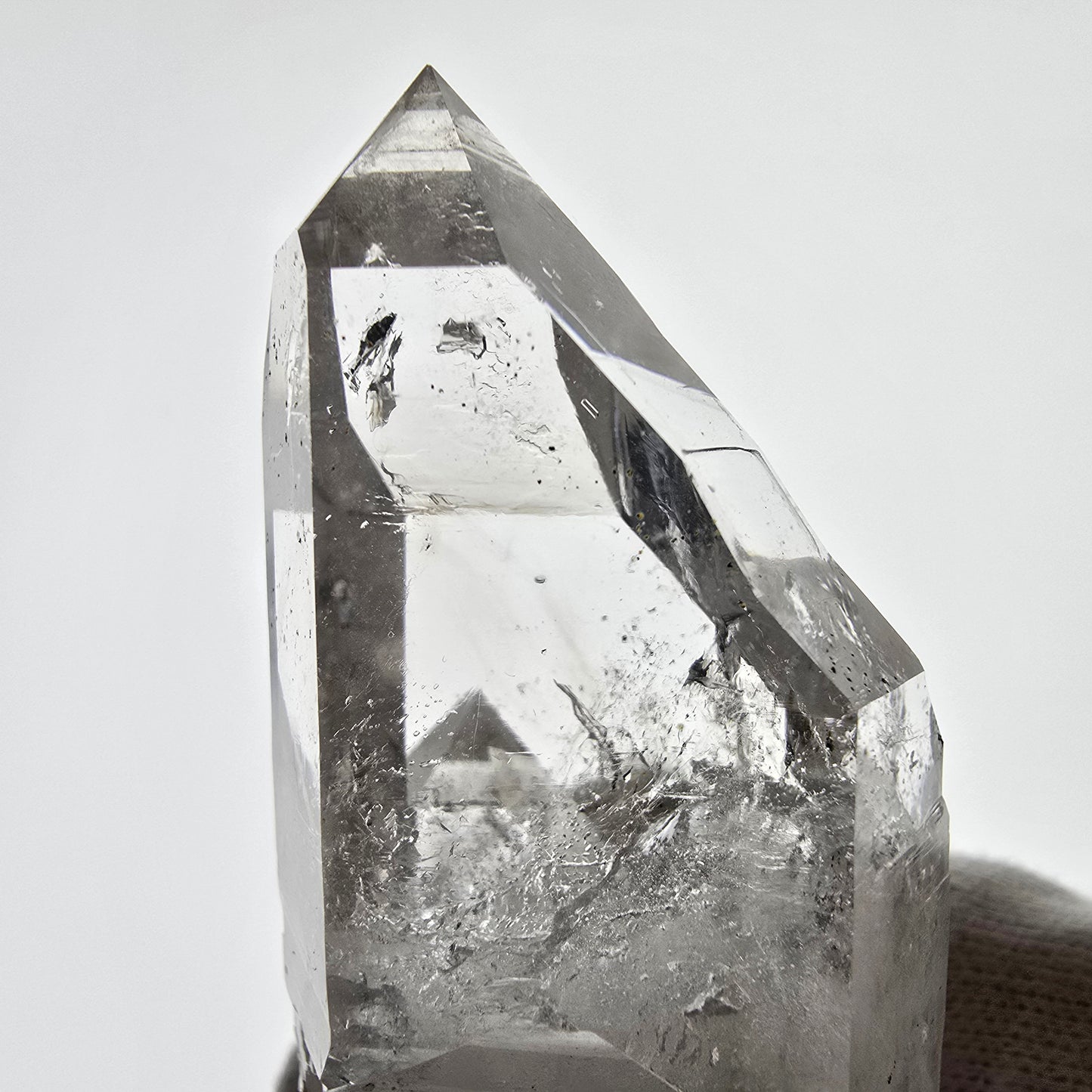 Gobo de poche Skeleton Phantom Smoky Quartz DT Zepter Valentine. Namibie 71 x 33 x 35 mm 