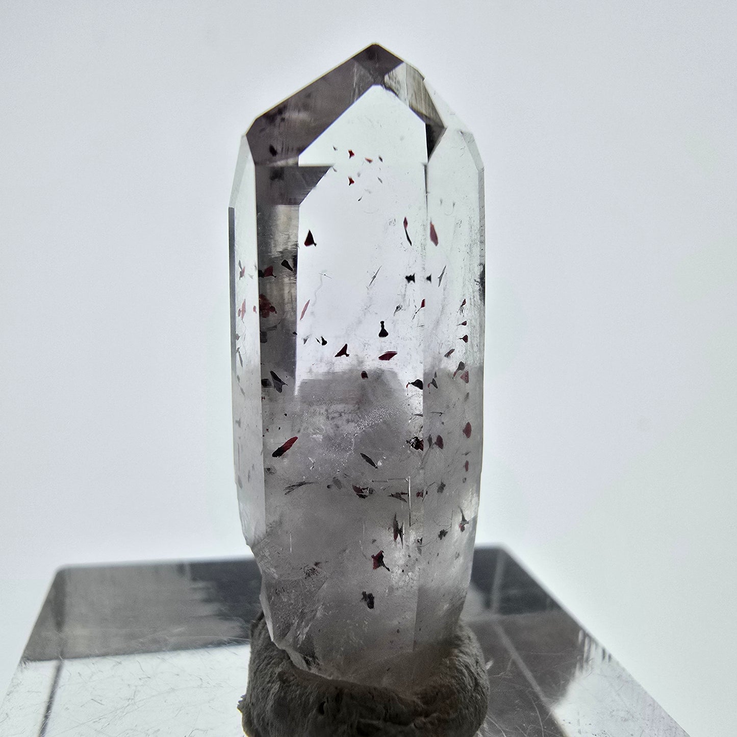 Mine d'améthyste Harlequin Phantom Point Streep, Goboboseb, Namibie, 29 x 15 x 10 mm 