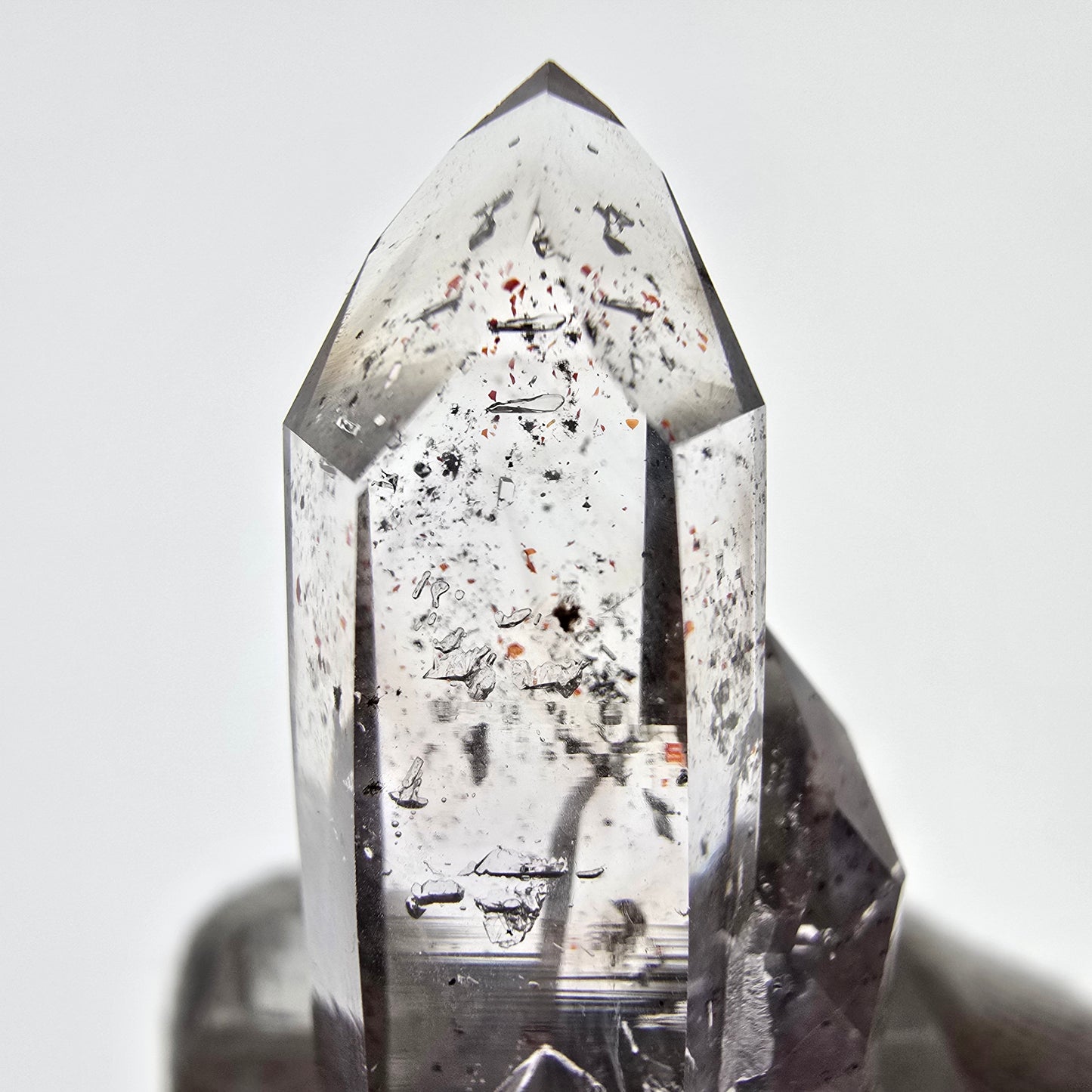 Spécimen d'améthyste fantôme Harlequin, Streep Mine, Goboboseb, Namibie, 35 x 15 x 12 mm 