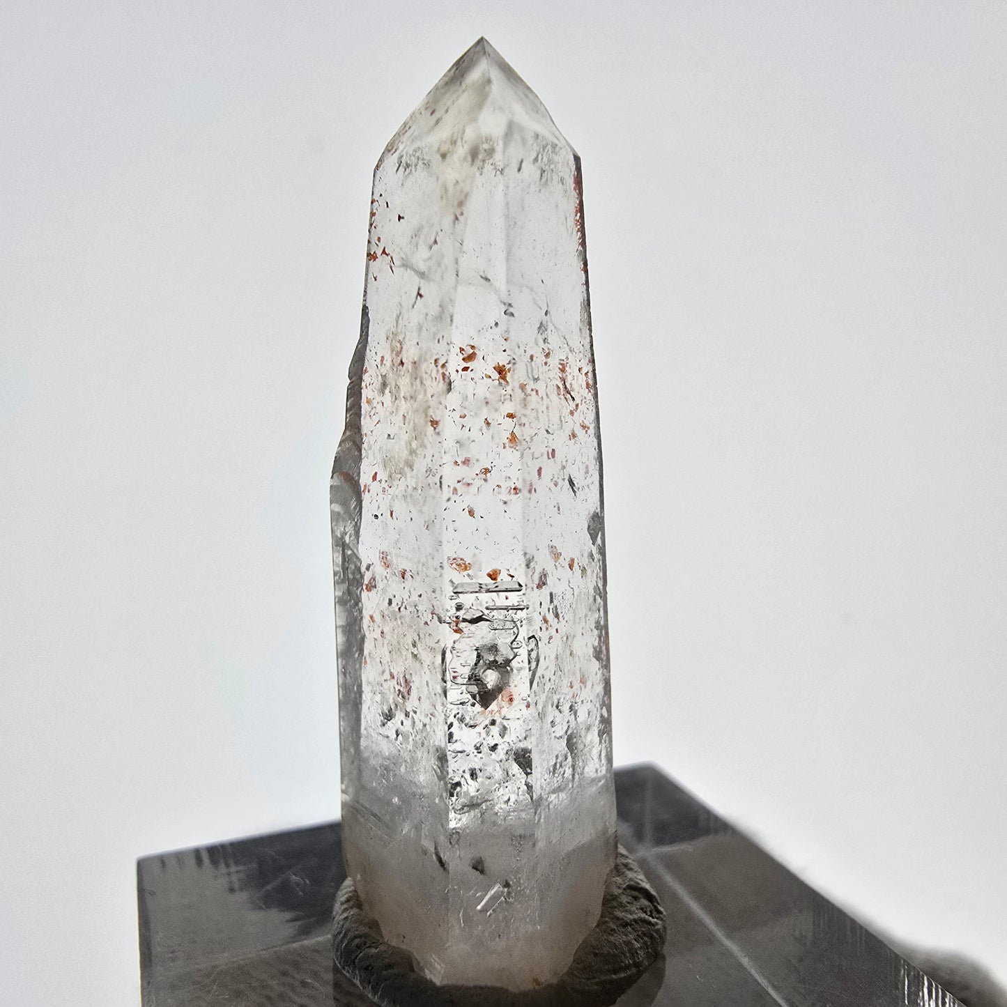 Sceptre Fantôme Harlequin Quartz Fumé Valentine Pocket Goboboseb Namibie 36*12*9mm 
