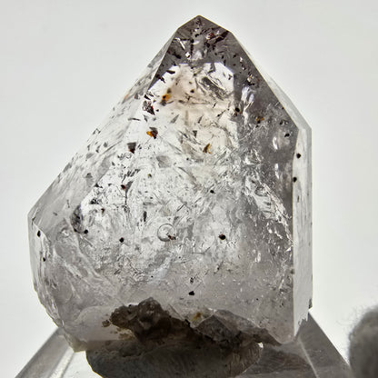 Quartz fumé fantôme Enhydro Harlequin, mine Bubble Streep, Namibie, 31 x 27 x 17 mm 