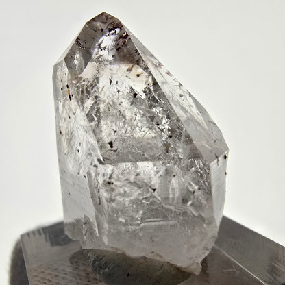 Quartz fumé fantôme Enhydro Harlequin, mine Bubble Streep, Namibie, 31 x 27 x 17 mm 