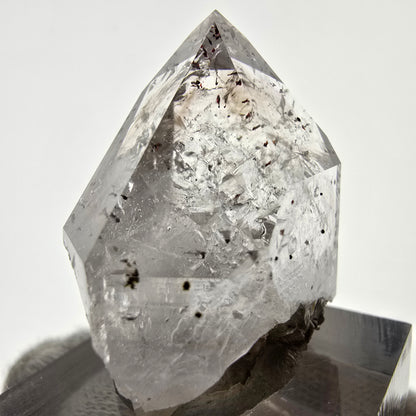 Quartz fumé fantôme Enhydro Harlequin, mine Bubble Streep, Namibie, 31 x 27 x 17 mm 