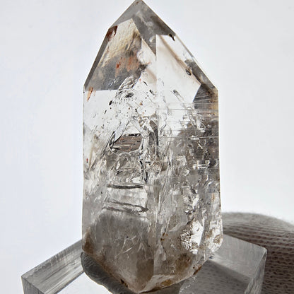 Quartz fumé fantôme lémurien Enhydro, 3 bulles (grandes), Streep Mine, Namibie, 44 x 27 x 23 mm 