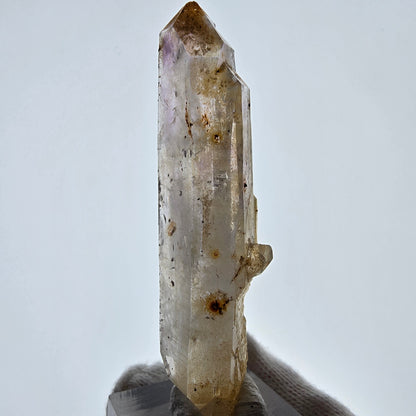 Harlekin Phantom Amethyst DT Zepter, UV Calcit Streep Mine, Namibia 70*19*19mm