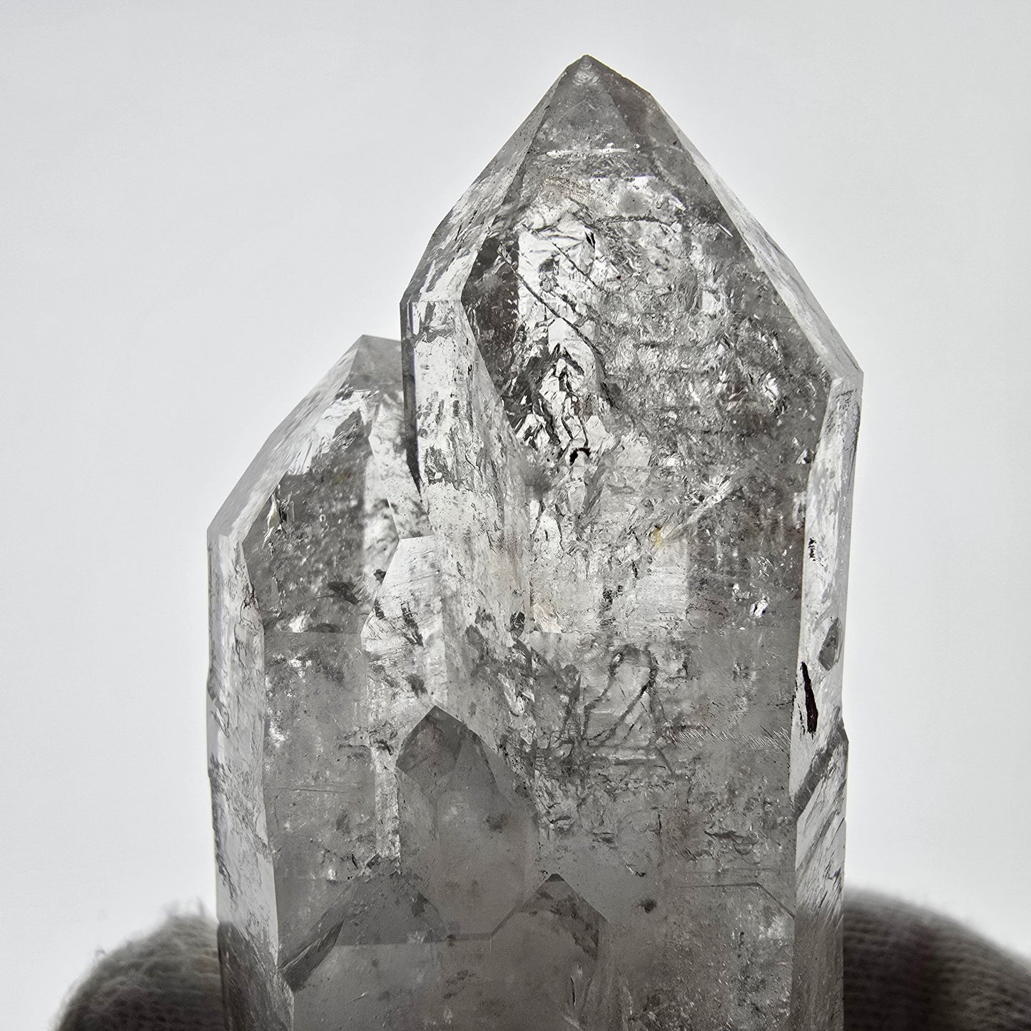 Skeleton Phantom Smoky Quartz DT Scepter Valentine Pocket, Namibia 93*37*27mm 