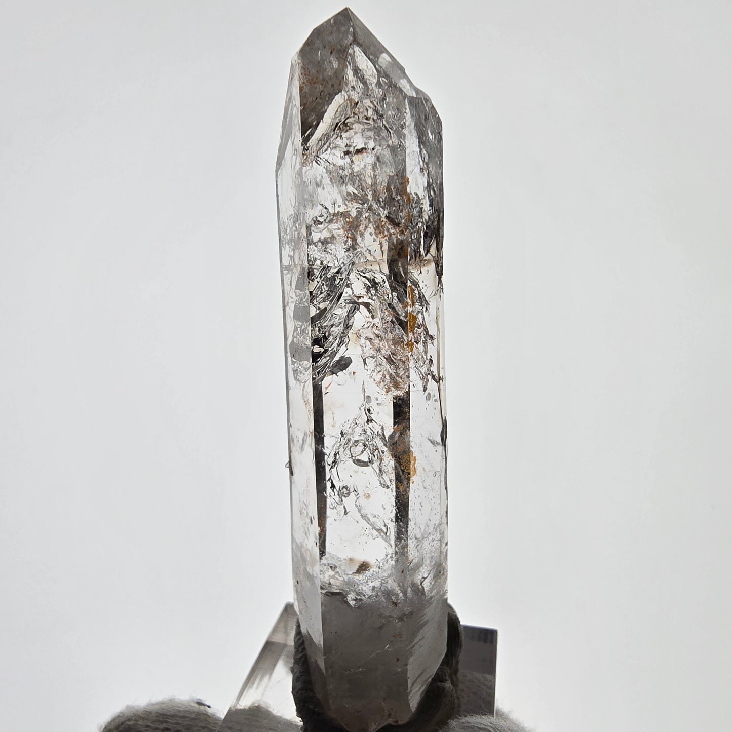 Enhydro Skeleton Smoky Quartz Scepter, 4x Bubble (2x large) Valentine Pocket, Namibia 72*20*14mm 