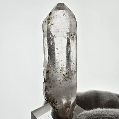 Sceptre de poche Saint-Valentin en quartz fumé fantôme squelette, Namibie 64 x 19 x 18 mm 