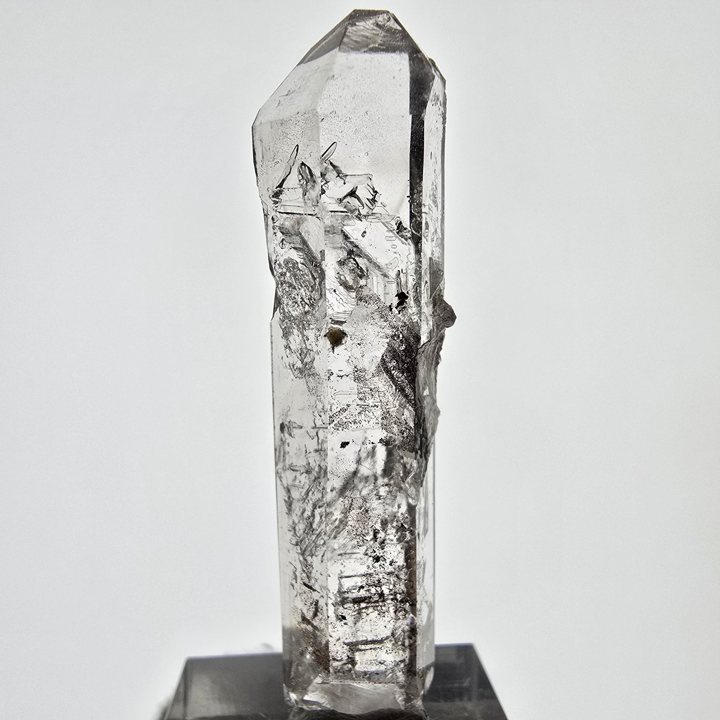 Sceptre squelette en quartz fumé Enhydro, 1 pochette bulle Saint-Valentin, Namibie 56 x 14 x 9 mm 