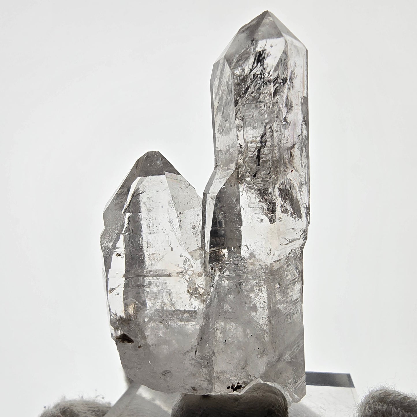 Sceptre fantôme squelette en quartz fumé, poche Saint-Valentin, Namibie, 70 x 34 x 18 mm 