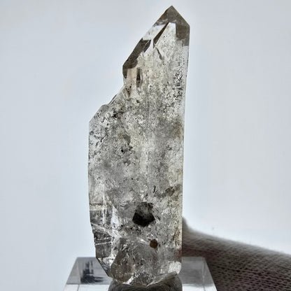 Sceptre de poche Saint-Valentin en quartz fumé fantôme squelette, Namibie 51 x 17 x 12 mm 